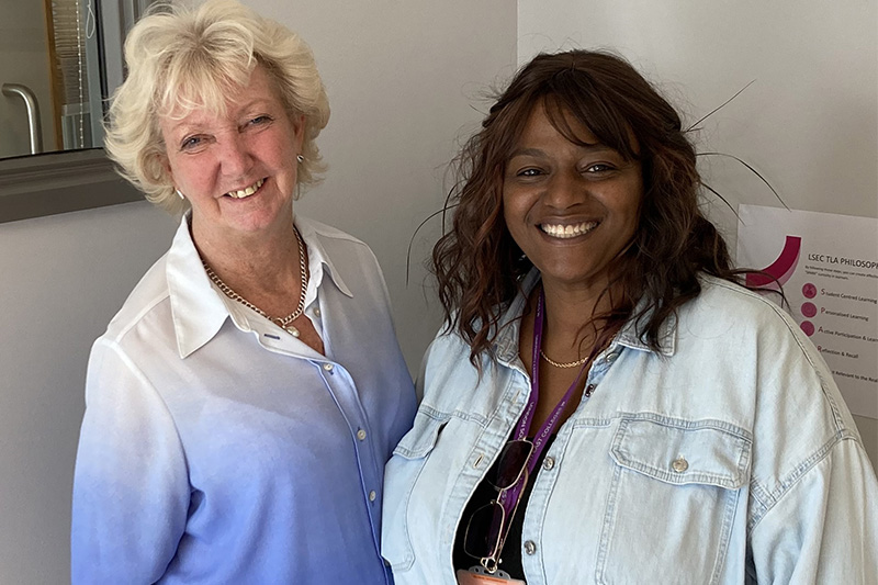 London South East Colleges’ student Sue Sandy and Tutor Tricia Greene